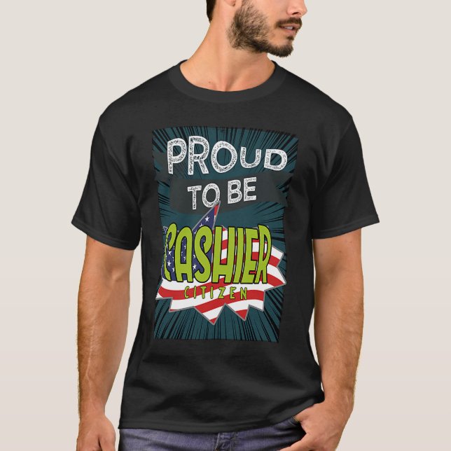 Camiseta Orgulhosa caixa cidadã Profissão de trabalho profi (Frente)