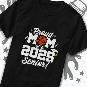 Camiseta Orgulhosa Classe de Cheerleader da Mãe de 2025 Che