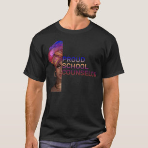 Camiseta Orgulhosa Conselheira da Escola História Negra Mês