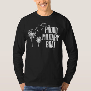 Camiseta Orgulhosa Criança Militar Brat Mês Roxo Para Cima