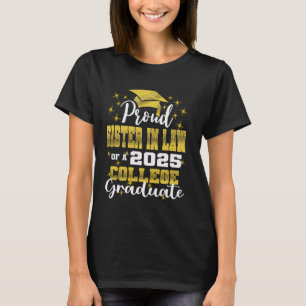 Camiseta Orgulhosa Cunhada de Família de Graduado Universit