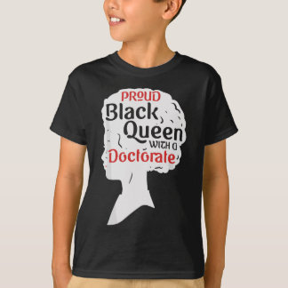 Camiseta Orgulhosa Dama Negra de PhD Dão de PhD a Afro Dout
