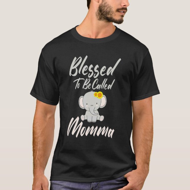 Camiseta Orgulhosa Dia de as mães Mãe Abençoada A Ser Chama (Frente)