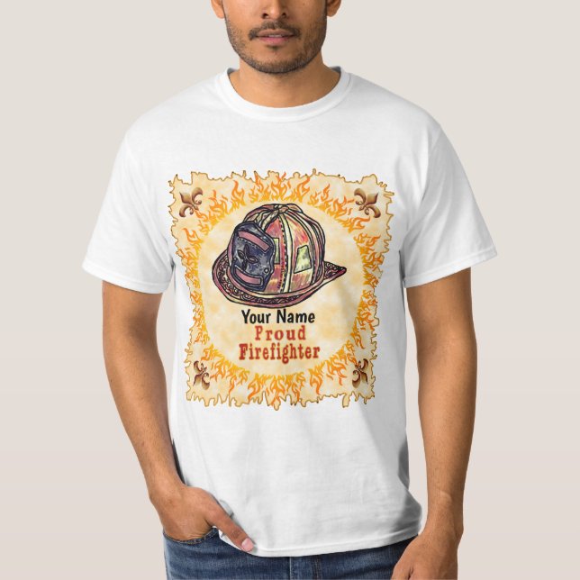 Camiseta orgulhosa do bombeiro (Frente)