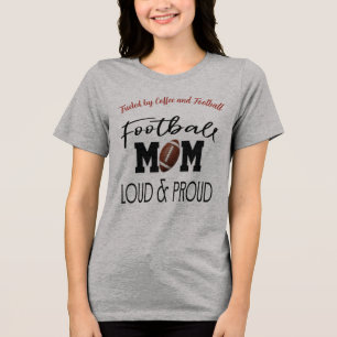 Camiseta Orgulhosa do Dia de Jogo da Mãe de Futebol