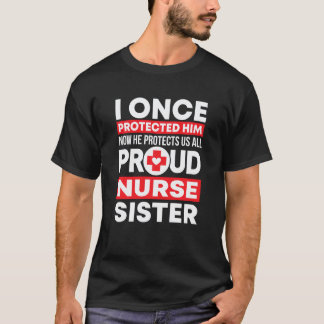 Camiseta Orgulhosa Enfermeira Irmã Amor Rn Irmão