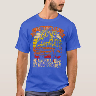 Camiseta Orgulhosa Esposa de Bombeiro Americana