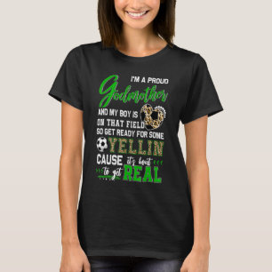 Camiseta Orgulhosa Família de Futebol Madrinha-Madrinha Cor