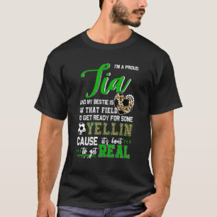 Camiseta Orgulhosa Família de Futebol Tia Tia Correspondent