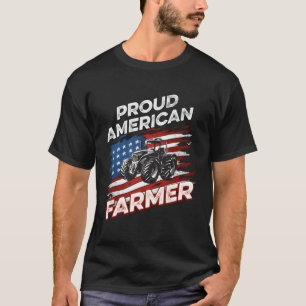 Camiseta Orgulhosa Fazenda Farmeira Americana Tratores Usa