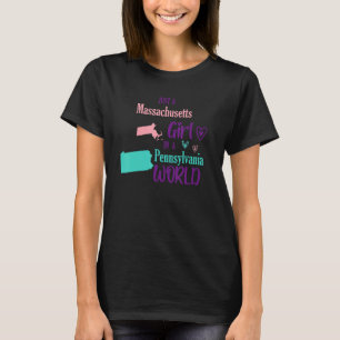 Camiseta Orgulhosa garota Apenas uma garota de Massachusett