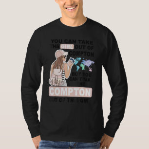 Camiseta Orgulhosa Garota Compton Garota Legal da Cidade