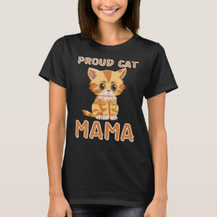 Camiseta Orgulhosa Gata Mamã Funny Pet Proprietário Naciona