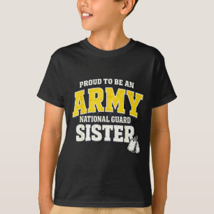 Camiseta Orgulhosa guarda nacional do exército irmã família