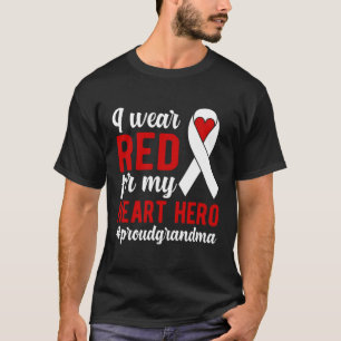 Camiseta Orgulhosa Guerreira Chd Vovó Congênita Doença Gr