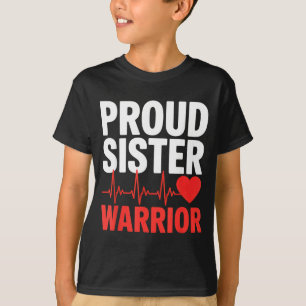 Camiseta orgulhosa irmã coração guerreira sobrevivente apoi