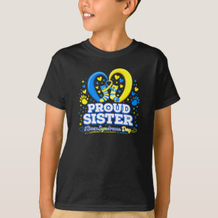 Camiseta Orgulhosa irmã dia mundial de conscientização sobr
