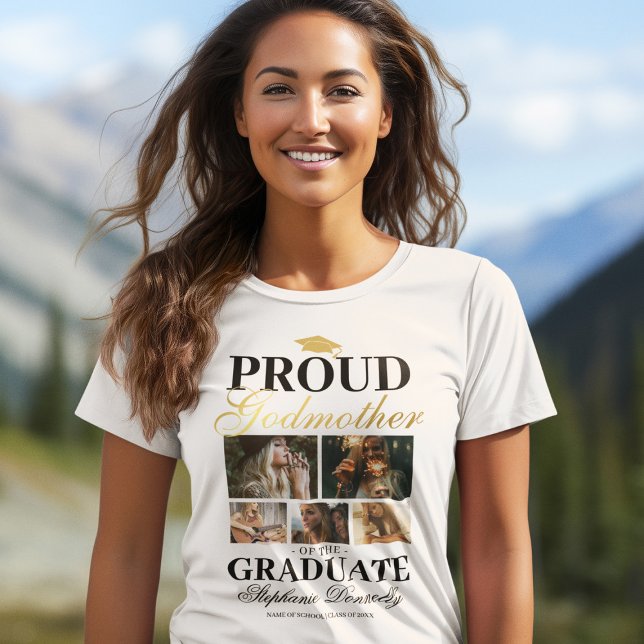Camiseta Orgulhosa Madrinha da Camisa-Formando (Criador carregado)