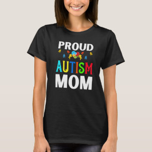 Camiseta Orgulhosa Mãe Autismo Mãe Mama Consciência Autista