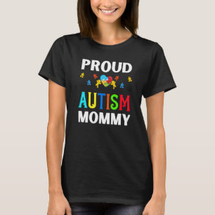Camiseta Orgulhosa Mãe Autismo Mãe Mama Consciência Autista