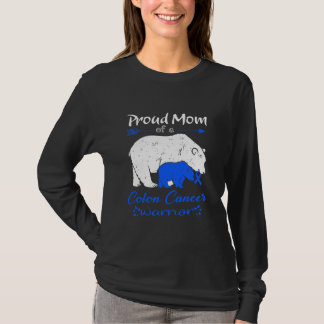 Camiseta Orgulhosa Mãe Colon Cancer Warrior
