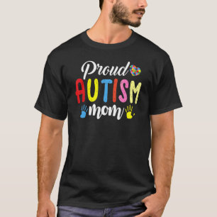 Camiseta Orgulhosa Mãe Conscientização do Autismo Família C