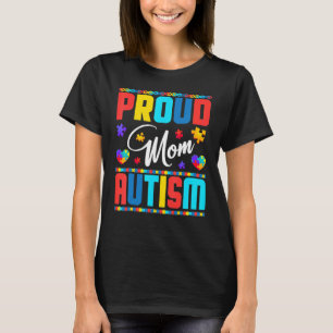 Camiseta Orgulhosa Mãe Conscientização do Autismo Família I