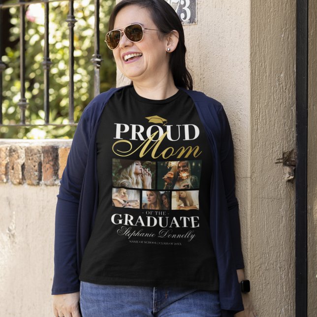Camiseta Orgulhosa Mãe da Camisa-Formando (Criador carregado)