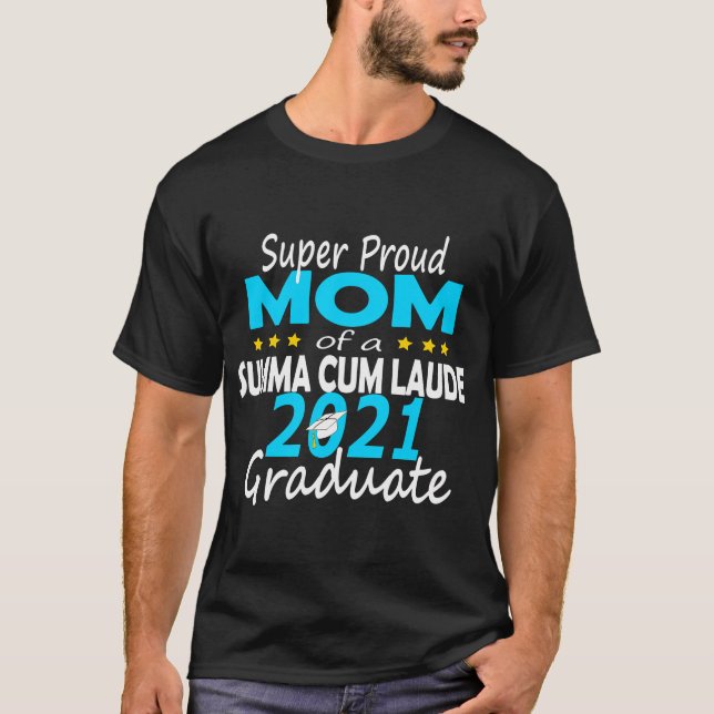Camiseta Orgulhosa Mãe Da Classe De Mais velho Summa Cum La (Frente)