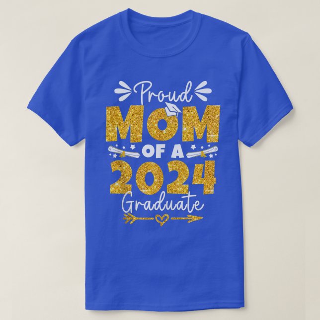 Camiseta Orgulhosa mãe da classe do Formando de graduação d (Frente do Design)
