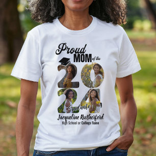 Camiseta Orgulhosa Mãe da Colagem Personalizada de Fotos do
