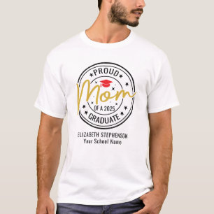 Camiseta Orgulhosa mãe da família do formando que combina c