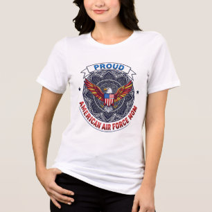 Camiseta Orgulhosa Mãe da Força Aérea Americana