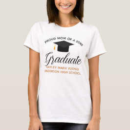 Camiseta Orgulhosa Mãe da Graduação Personalizada do Forman