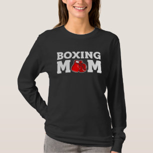 Camiseta Orgulhosa Mãe de Boxe Apoiar Mãe