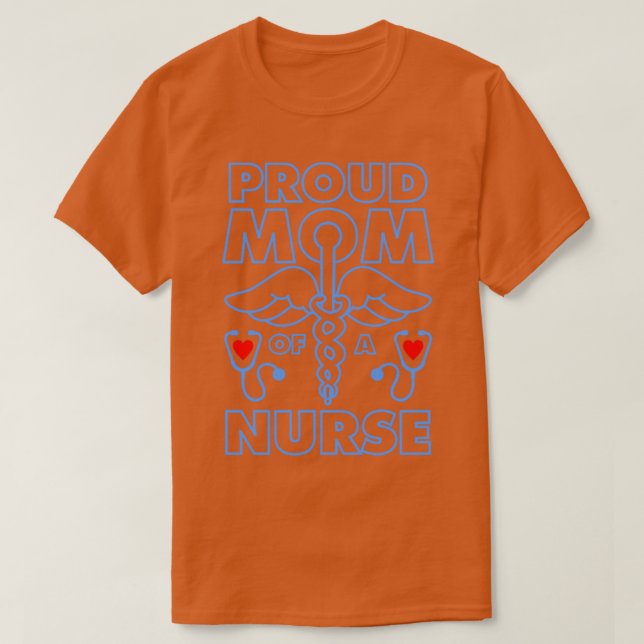Camiseta Orgulhosa Mãe de Enfermeira1 (Frente do Design)