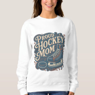 Camiseta Orgulhosa Mãe de Hockey no Gelo Design Vintage