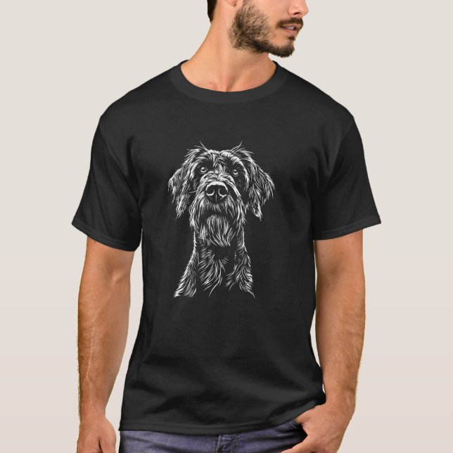 Camiseta Orgulhosa mãe de Pointer Alemão de Pelo Cabeludo r (Frente)