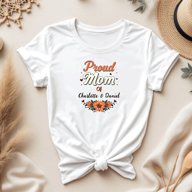 Camiseta Orgulhosa Mãe de [Seu Nome] | Mãe Personalizada (Criador carregado)