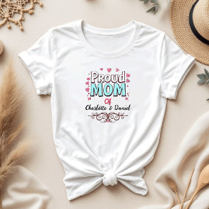 Camiseta Orgulhosa Mãe de [Seu Nome]   Mãe Sentimental