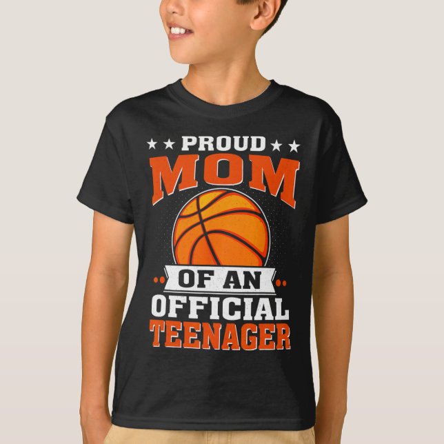 Camiseta Orgulhosa Mãe De Um Adolescente Oficial 13 Birthda (Frente)