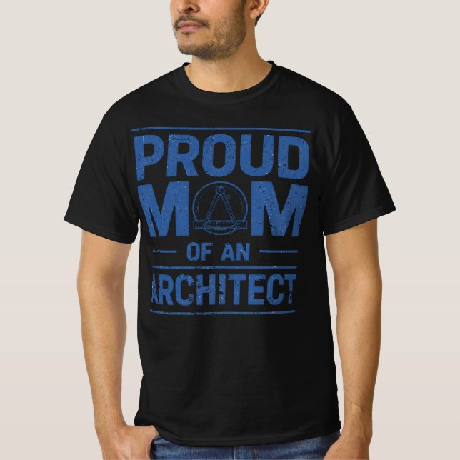 Camiseta Orgulhosa mãe de um arquiteto (Frente)