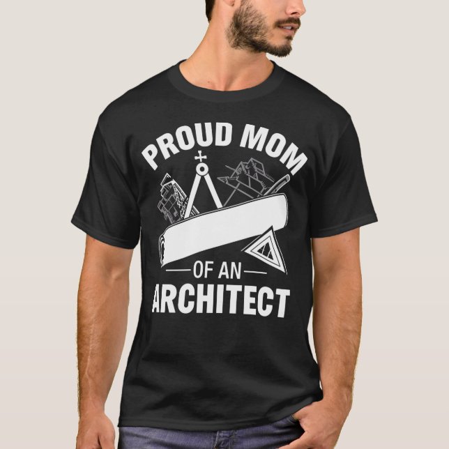 Camiseta Orgulhosa mãe de um arquiteto (Frente)