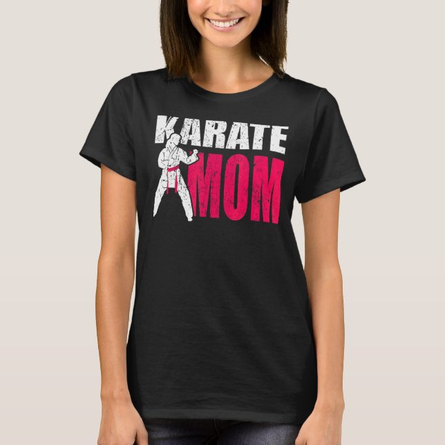 Camiseta Orgulhosa Mãe De Um Caratê (Frente)