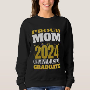 Camiseta Orgulhosa Mãe de um Formando de Justiça Criminal S