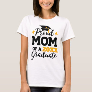 Camiseta Orgulhosa Mãe de um formando de tassel de boné de 