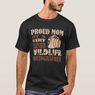 Camiseta Orgulhosa Mãe de um Fotógrafo Capa da Vida Selvage
