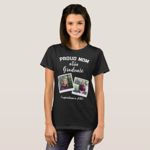 Camiseta Orgulhosa Mãe de um Graduado 2 molduras para fotos