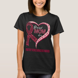Camiseta Orgulhosa Mãe De Um Guerreiro Contra a Hemocromato