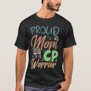 Camiseta Orgulhosa Mãe De Um Guerreiro CP Fitas Arco-Íris O